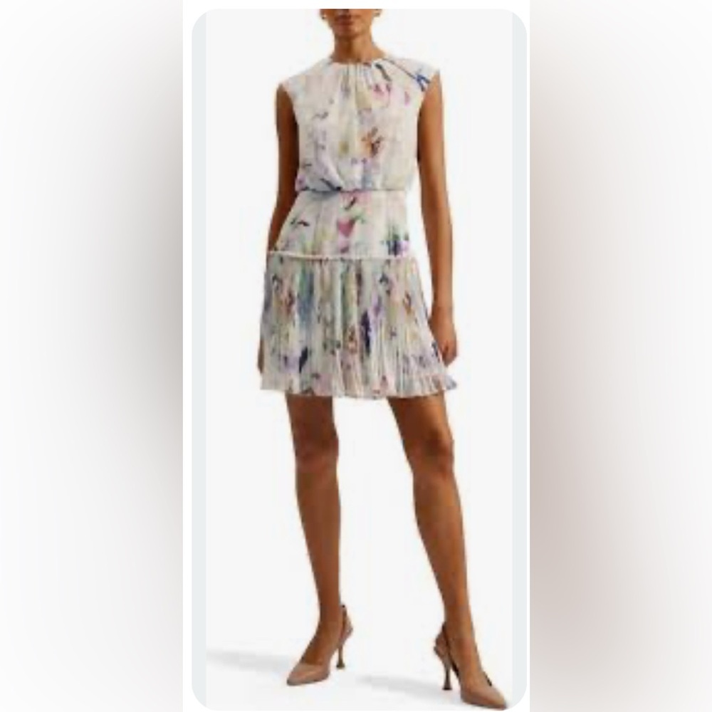 TED BAKER Saintly Sleeveless Mini Dress White size 2